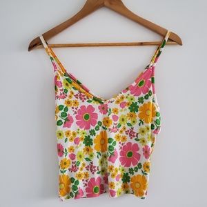 Forever 21 Floral Tank Top Size Medium